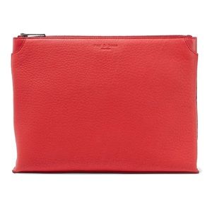 RAG AND BONE RED LEATHER CLUTCH